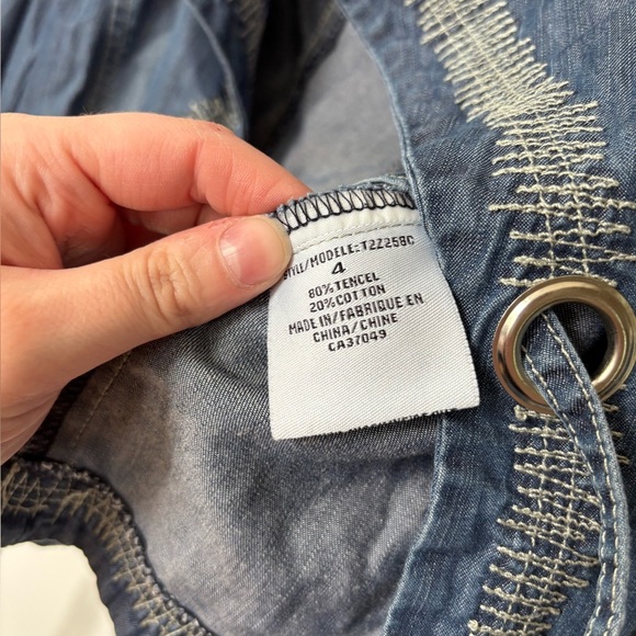 🎉4/30$🎉 Terra Nostra Vintage Y2K Denim Cropped Jacket - Size 4 - Picture 7 of 8